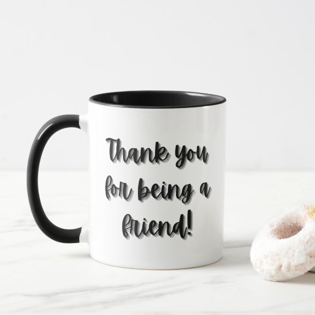Taza ¡Gracias por ser amigo!  Chicas de oro (Con donut)