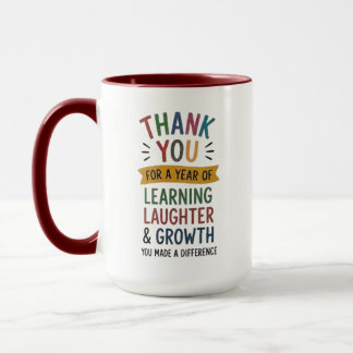 Taza Gracias por un año de aprendizaje