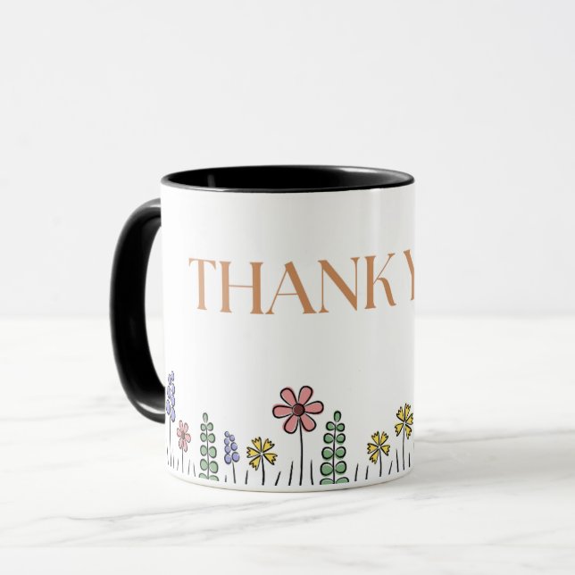 Taza "Gracias" Pradera de Flores Silvestres – Flo  (Anverso izquierdo)