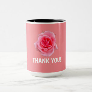 Taza Gracias rosa rosado