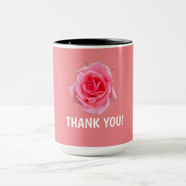 Taza Gracias rosa rosado (Centro)
