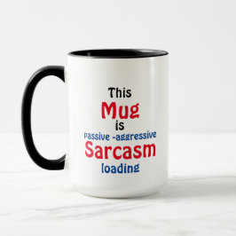Taza Graciosa Actitud de sarcasmo de texto Minimalista