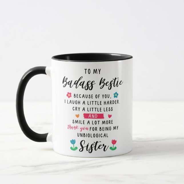Taza Graciosa Bestie Mejor Amigo Amistad Hermana (Izquierda)