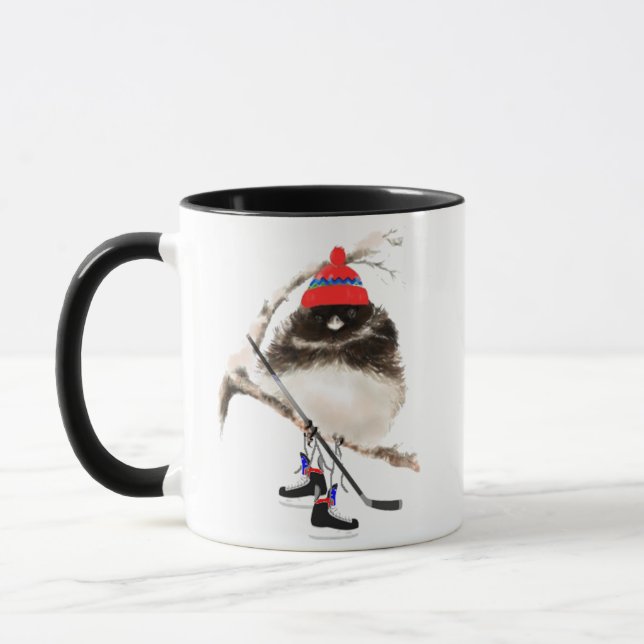 Taza Graciosa, chica de hockey, pájaro deportivo (Izquierda)