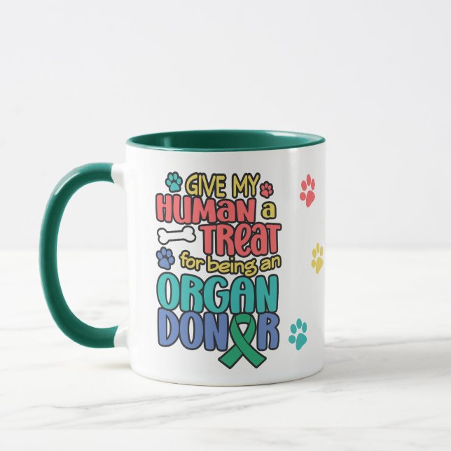 Taza Graciosa donación de órganos de perro Concienciaci (Izquierda)