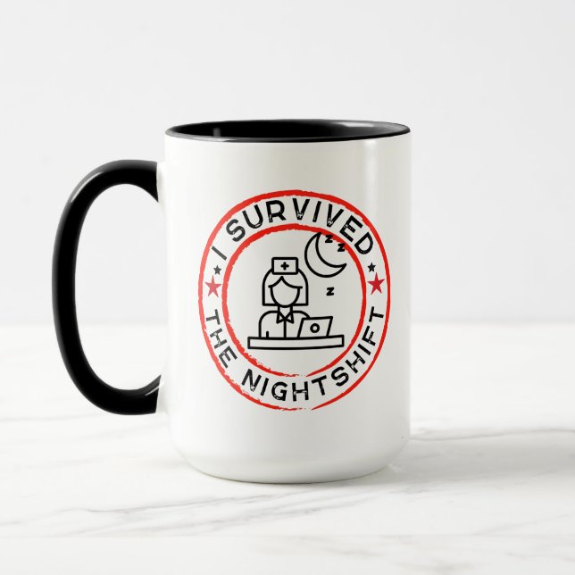 Taza Graciosa enfermera de turno nocturno Mug (Izquierda)