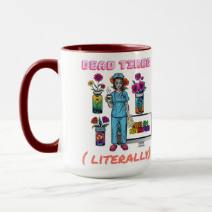 Taza Graciosa enfermera Zombie regalo "Muerto Cansado l