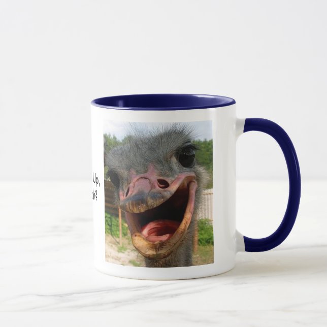Taza Graciosa foto de pájaro de avestruz (Derecha)