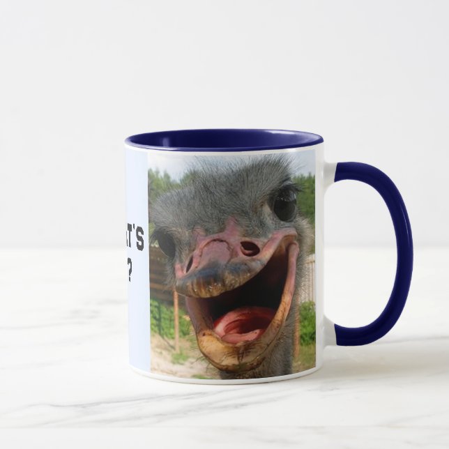 Taza Graciosa foto de pájaro de avestruz (Derecha)