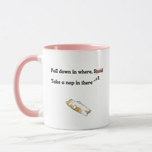 Taza Graciosa Frase Goblin Mode Napping Cat Frosted Gla