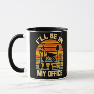 Taza Graciosa jardinería, jardinera, estaré en mi
