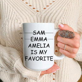 Taza Graciosa Mamá Hijo Favorito / Mamá Café de cumplea