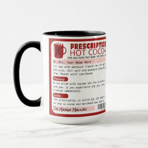 Taza Graciosa receta sarcástica chocolate caliente caca