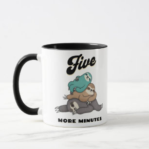 Taza Graciosa Sloth Cinco Minutos Más