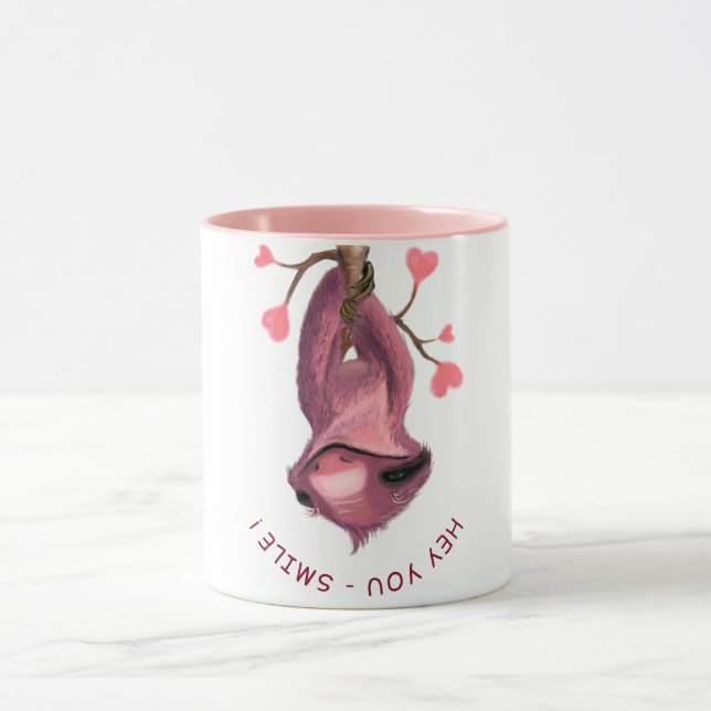 Taza Graciosa sonrisa romántica sonrisa Mug (Centro)