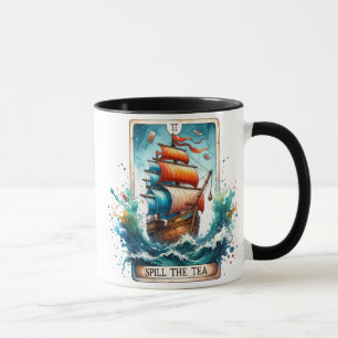 Taza Graciosa Tarjeta Tarot /Derrame El Té