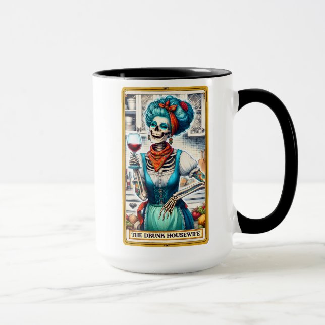 Taza Graciosa tarjeta Tarot/esposa del hogar ebria (Derecha)