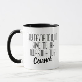 Taza Graciosa tía favorita del sobrino Minimalista Mug