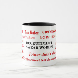 Taza Graciosas palabras suaves de contratación que mol