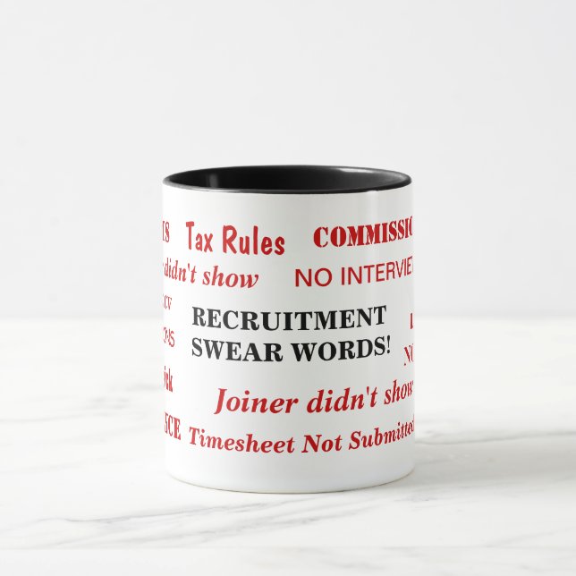 Taza Graciosas palabras suaves de contratación que mole (Centro)
