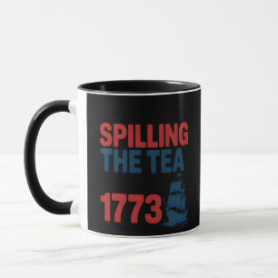 Taza Gracioso 4 De Julio Derramando El Té Desde 1773 Cu