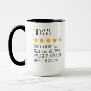 Taza Gracioso 5 estrellas Revisar el nombre personaliza