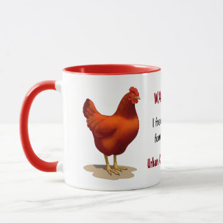 Taza Gracioso agricultor de pollo Red Hen