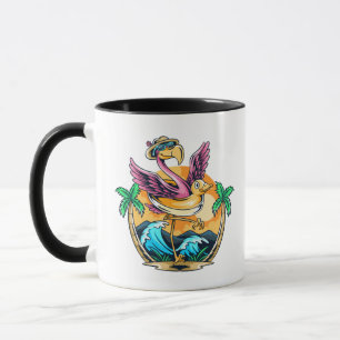 Taza Gracioso Beach Tropical Flamingo Mug