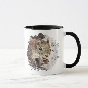 Taza Gracioso, bienvenido al Nuthouse, ardilla, animal