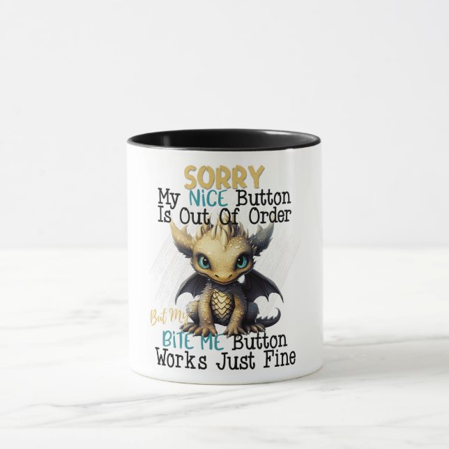Taza Gracioso botón Sarcástico Niza (Centro)