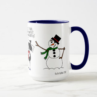 Taza Gracioso caballo y Personalizado de Snowman Mug