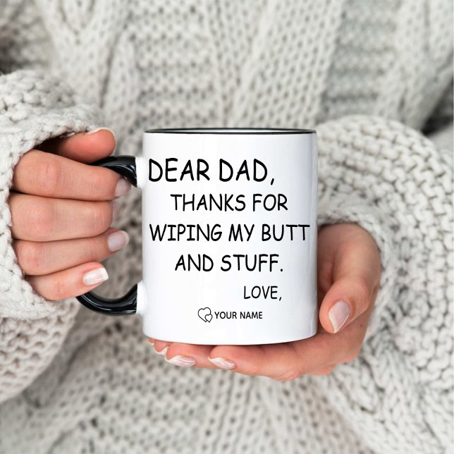 Taza Gracioso café de cumpleaños de papá e hija (Funny Dad and Daughter Birthday Coffee Mug)