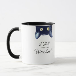 Taza Gracioso café de gato blanco y negro