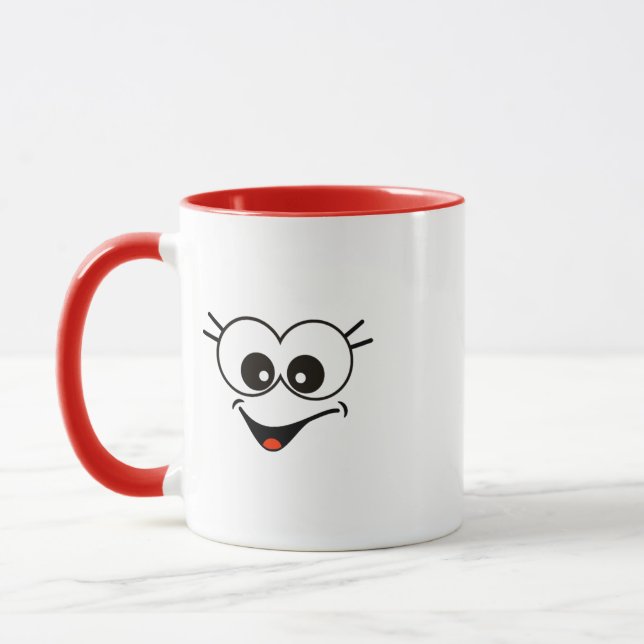 Taza Gracioso, Cara Sonriente Mug (Izquierda)
