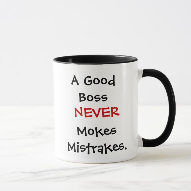 Taza Gracioso Chiste Jefe Cita Mug (Derecha)