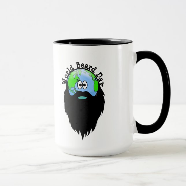 Taza Gracioso Día Mundial de la Barba Mug (Derecha)