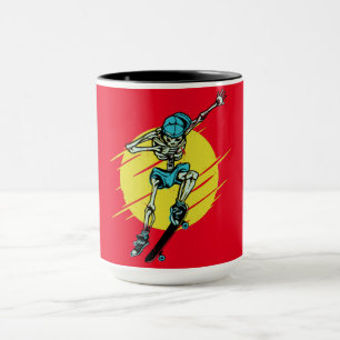 Taza Gracioso diseño Skeleton Skateboarding