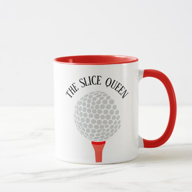 Taza Gracioso El Tee De La Pelota De Golf De Slice Quee (Derecha)