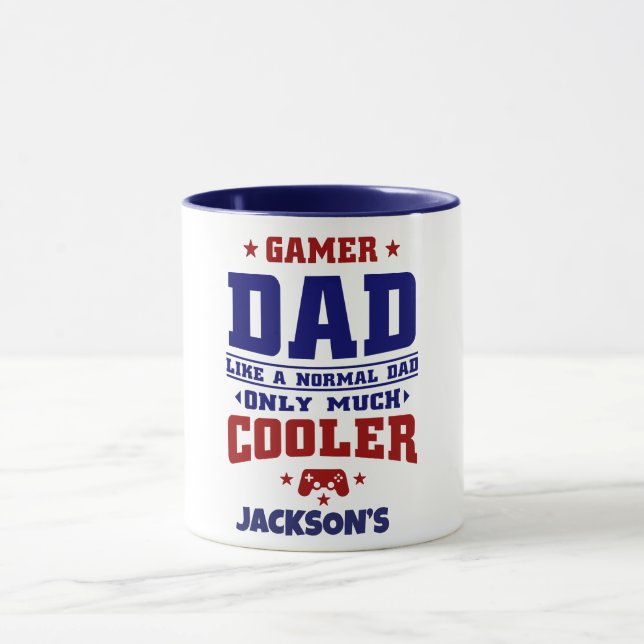 Taza Gracioso Gamer Dad (Centro)