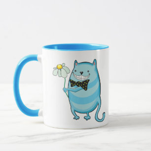 Taza Gracioso gato azul