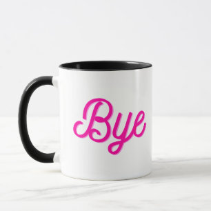 Taza Gracioso gato de Guay con mensajes de texto rosado