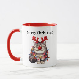 Taza Gracioso gato Navidades Mug