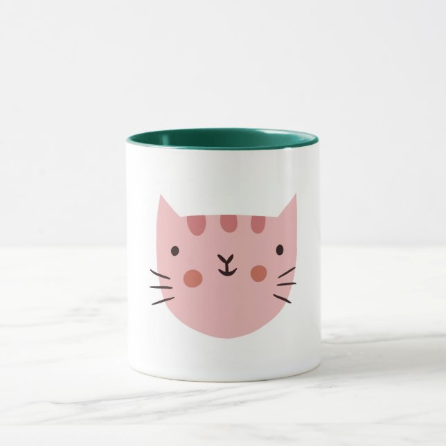 Taza Gracioso gato rosa (Centro)