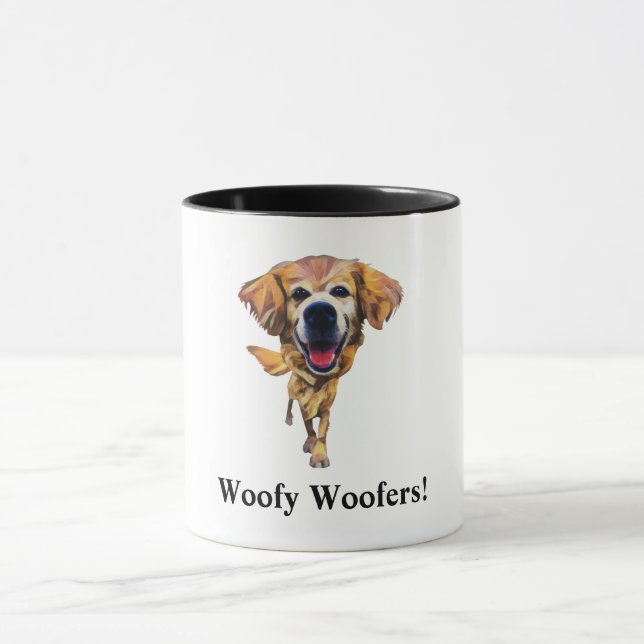 Taza Gracioso Golden Retriever Mug (Centro)