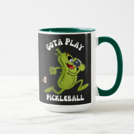 Taza Gracioso Gota Verde Juega Pickleball