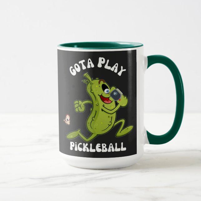 Taza Gracioso Gota Verde Juega Pickleball (Derecha)