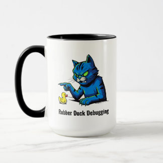 Taza Gracioso Ilustracion de depuración del pato de gom