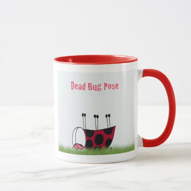Taza Gracioso insecto muerto de yoga (Derecha)