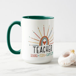 Taza Gracioso Libros Niños Caffeine Teacher