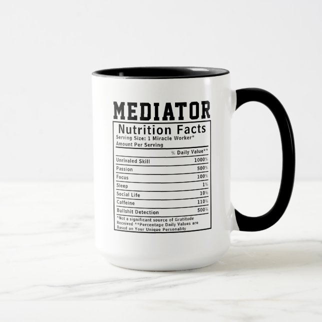 Taza Gracioso Mediador Nutrición Hechos Regalo Empleado (Derecha)